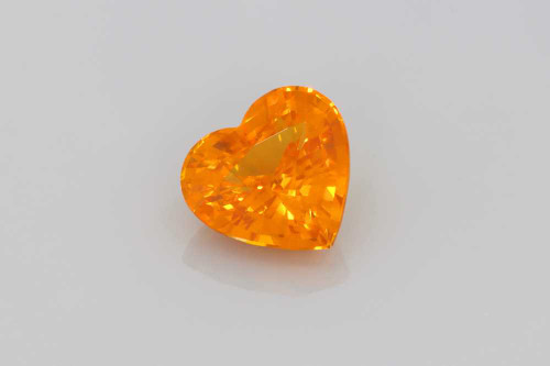 Heart Orange Sapphire Gemstone 2.03 Carat Vivid Rich