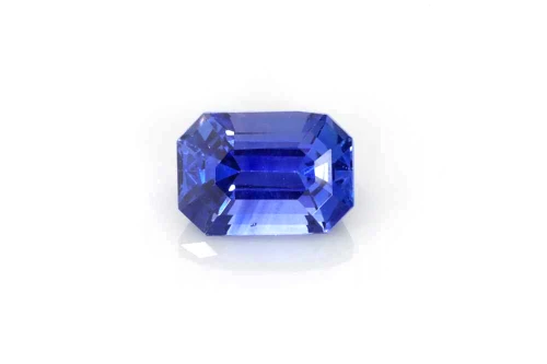 Octagon Blue Sapphire Gemstone 1.73 Carat Vivid Intense