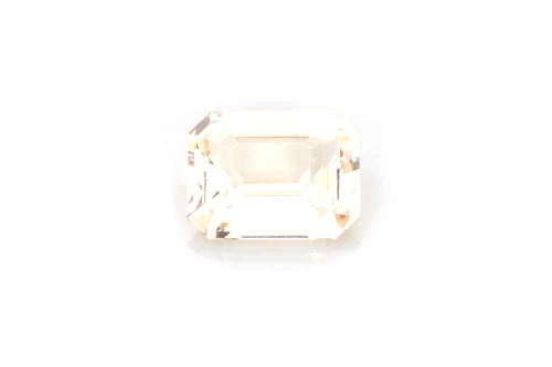Octagon Peach Sapphire Gemstone 1.59 Carat Medium Light