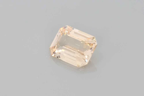 Octagon Peach Sapphire Gemstone 1.59 Carat Medium Light