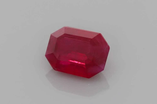 Octagon Ruby Gemstone 2.01 Carat Vivid Intense