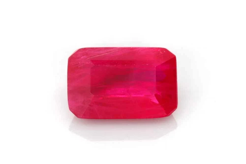 Octagon Ruby Gemstone 2.99 Carat Vivid Intense