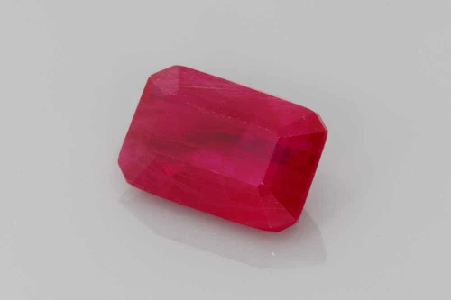 Octagon Ruby Gemstone 2.99 Carat Vivid Intense