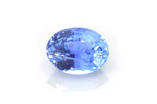 Oval Blue Sapphire Gemstone 2.03 Carat Light
