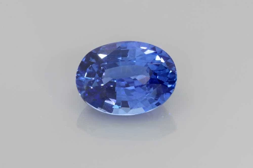 Oval Blue Sapphire Gemstone 3.02 Carat Medium Intense