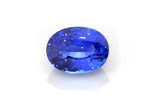 Oval Blue Sapphire Gemstone 5.02 Carat Vivid Intense