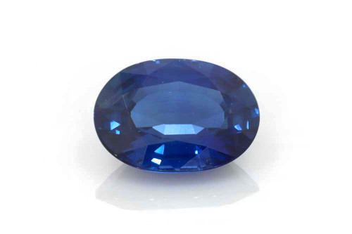 Oval Blue Sapphire Gemstone 3.64 Carat Vivid Intense