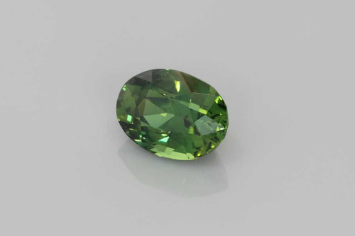 Oval Green Sapphire Gemstone 2.55 Carat Vivid Intense