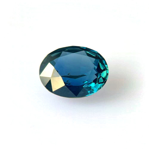 Oval Teal Sapphire Gemstone 5.13 Carat Vivid Intense