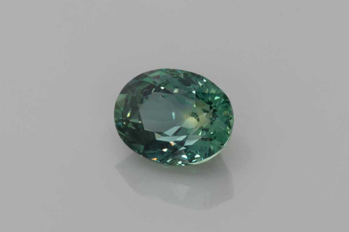 Oval Teal Sapphire Gemstone 2.02 Carat Medium Intense