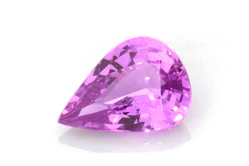 Pear Shape Purple Sapphire Gemstone 1.17 Carat Vivid Intense