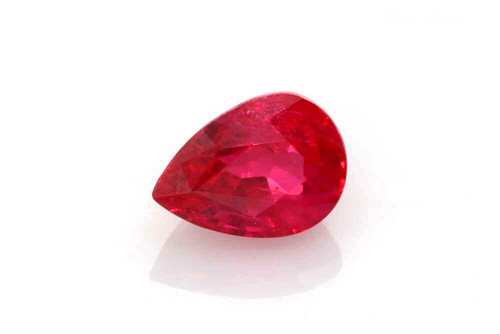 Pear Shape Ruby Gemstone 1.24 Carat Vivid Intense