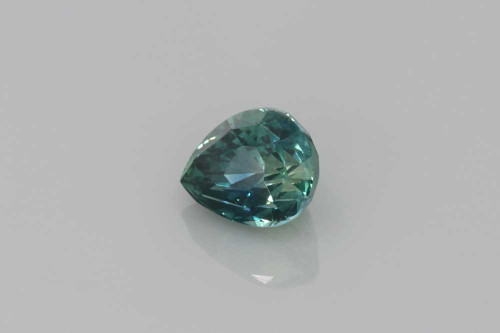 Pear Shape Teal Sapphire Gemstone 1.03 Carat Vivid Intense