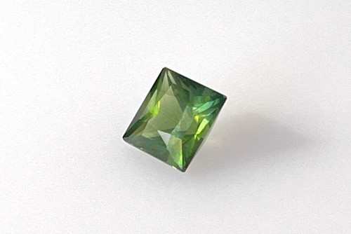 Princess Green Sapphire Gemstone 1.33 Carat Vivid Intense