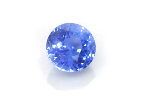 Round Blue Sapphire Gemstone 2.09 Carat Medium Intense