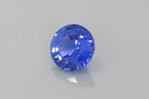 Round Blue Sapphire Gemstone 1.1 Carat Medium Intense