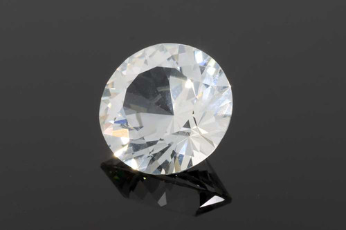 Round White Sapphire Gemstone 6.65 Carat Vivid Intense