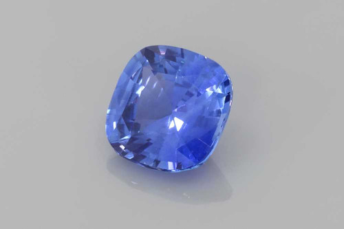 Square Cushion Blue Sapphire Gemstone 1.43 Carat Medium Intense