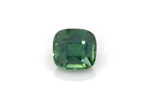 Square Cushion Teal Sapphire Gemstone 2.36 Carat Vivid Intense