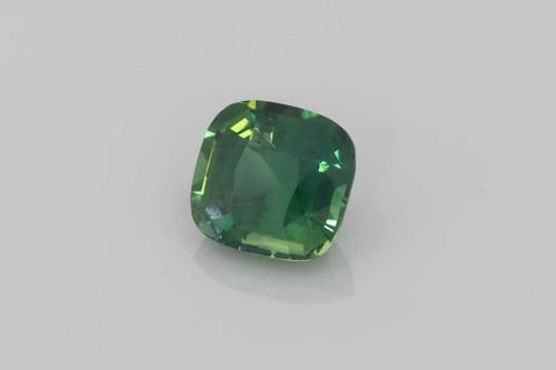 Square Cushion Teal Sapphire Gemstone 2.36 Carat Vivid Intense
