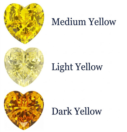 Chatham Lab Created Light Yellow Sapphire Gemstone – Heart Cut – GEM Grade
