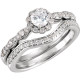 White Gold 10 Karat 0.50 Carat Diamond Halo Style Engagement Ring