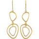 Sterling Silver and 14 Karat Yellow Gold 0.40 Carat TW Diamond Open Silhouette Earrings