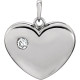 14 Karat Yellow Gold Gold .05 Carat Diamond Heart Pendant