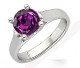 Alexandrite Solitaire set with Real 1.00 Carat 5.80 mm Vivid Color Change Alexandrite Ring