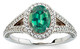 Oval Cut  Alexandrite of .85Carat GEM Mounted in Custom Made White Gold Diamond Ring