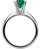 Alexandrite Engagement Solitaire Ring in Round Cut Low Price on 4.0mm, 0.25 carat Gem, 4 prong in White Gold 14 Karat gold