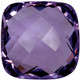 Double Sided Checkerboard Antique Square Genuine Amethyst in Grade A