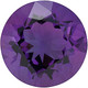 Round Cut Genuine Amethyst in Grade AA