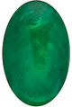 Cabochon Oval Genuine Emerald in Grade AAA