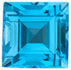 Square Shape Genuine Swiss Blue Topaz in Grade AAA