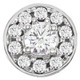 Very Pretty 1/4 ctw Diamond Round Cluster Peg Preset Jewelry Finding for SALE in 14kt White Gold
