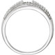 Dazzling 4Band Micro Melee Preset Shank for Peg Jewelry Finding in 14kt White Gold  1/4ctw Diamond Accents