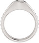 Triple Band Accented Bezel Set Ring Mounting for Round Gemstone Size 5.20mm to 12mm