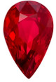 Crystal Ruby Gem, 4.05 carats Pear Cut in 11.73 x 7.59 x 5.72 mm size in Rich Red Color With CD Certificate