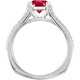 Split Shank 4-Prong  Ruby 1.00 Carat 6mm Gemstone Engagement Ring