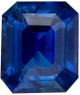 Xtra Fine Untreated GIA Genuine Blue Sapphire Gemstone in Emerald Cut, 1.08 carats, Medium Rich Blue, 6.14 x 5.21 x 3.46 mm