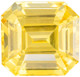 Special Yellow Sapphire Genuine Loose Gemstone in Emerald Cut, 7.39 carats, Medium Pure Yellow, 10.51 x 9.72 mm - GIA Certificate