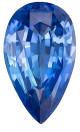 Beautiful Color Blue Sapphire Loose Gemstone, 1.5 carats in Pear Cut, 9.33 x 5.47 x 3.71 mm With a GIA Certificate