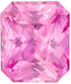 No Treatment GIA Genuine Loose Pink Sapphire Gemstone in Radiant Cut, 1.4 carats, Medium Pure Pink, 6.8 x 5.79 x 4.03 mm