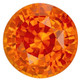 Loose Orange Sapphire Gem, 4.57 carats Round Cut in 9.28 x 6.6 mm size With GIA Certificate