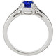 Gem Quality .8ct 5.8mm Tanzanite Round Cut set in White Gold Diamond Mounting for SALE