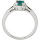 Alexandrite Ring in White Gold and Diamonds set with 0.50 Carat AAA Grade 4.80 mm Round Cut Alexandrite and Diamonds