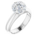 10 Karat White Gold 1 Carat Diamond Cluster Engagement Ring.