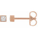 14 Karat Rose Gold 0.33 Carat Natural Diamond Bezel Set Earrings