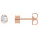 14 Karat Rose Gold 0.20 Carat Natural Diamond Bezel Set Earrings